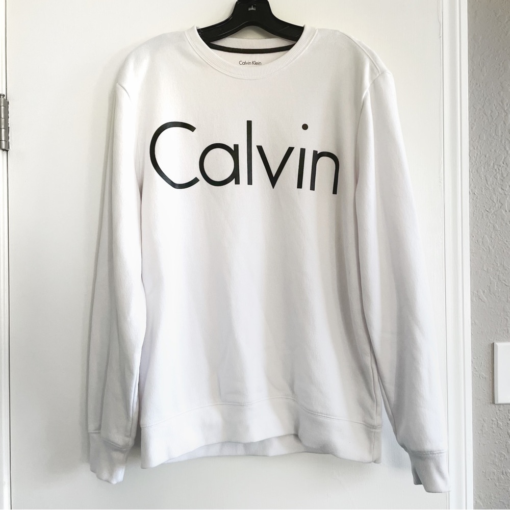 Calvin Klein sweatshirt crew neck white